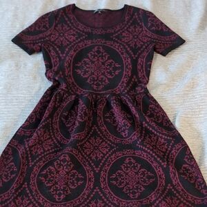 Romeo & Juliet Couture Black and Pink Ornate Mini Dress